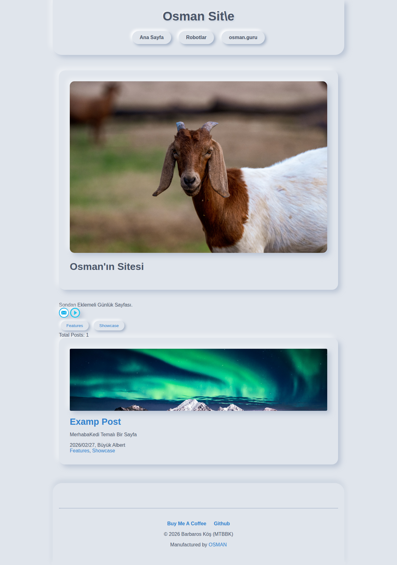 Index Page - blog Neumorph