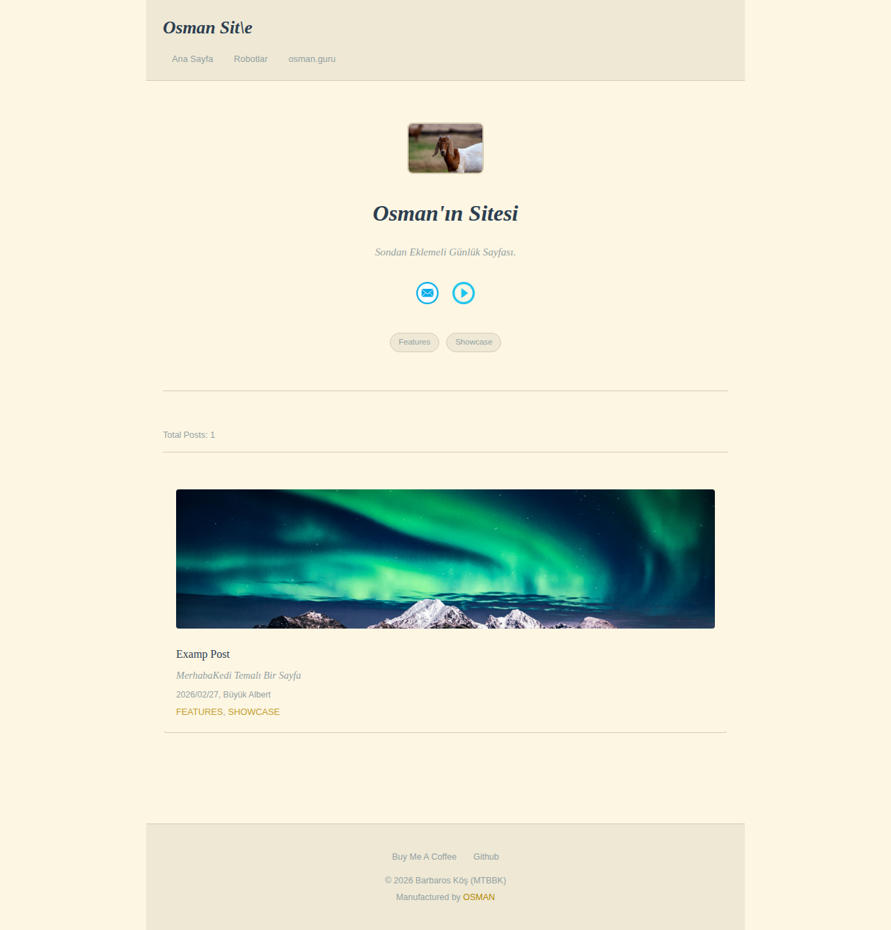 Index Page - blog OldSchool