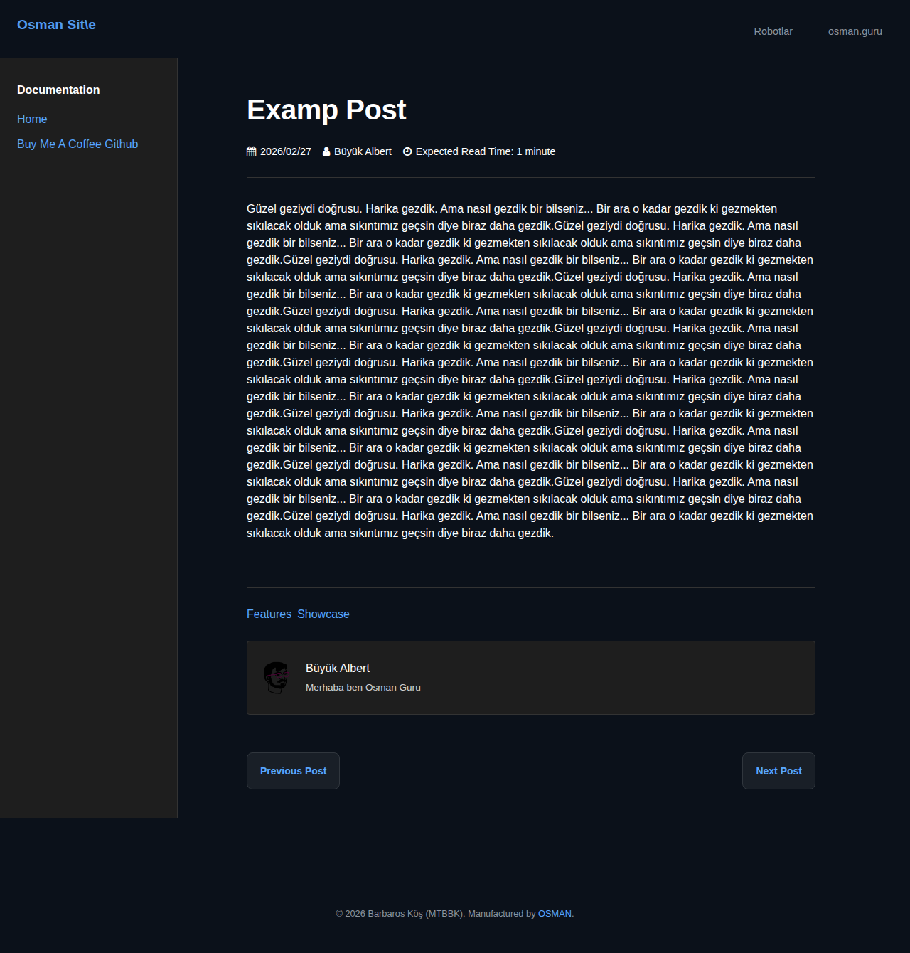 Post Page - docs Space