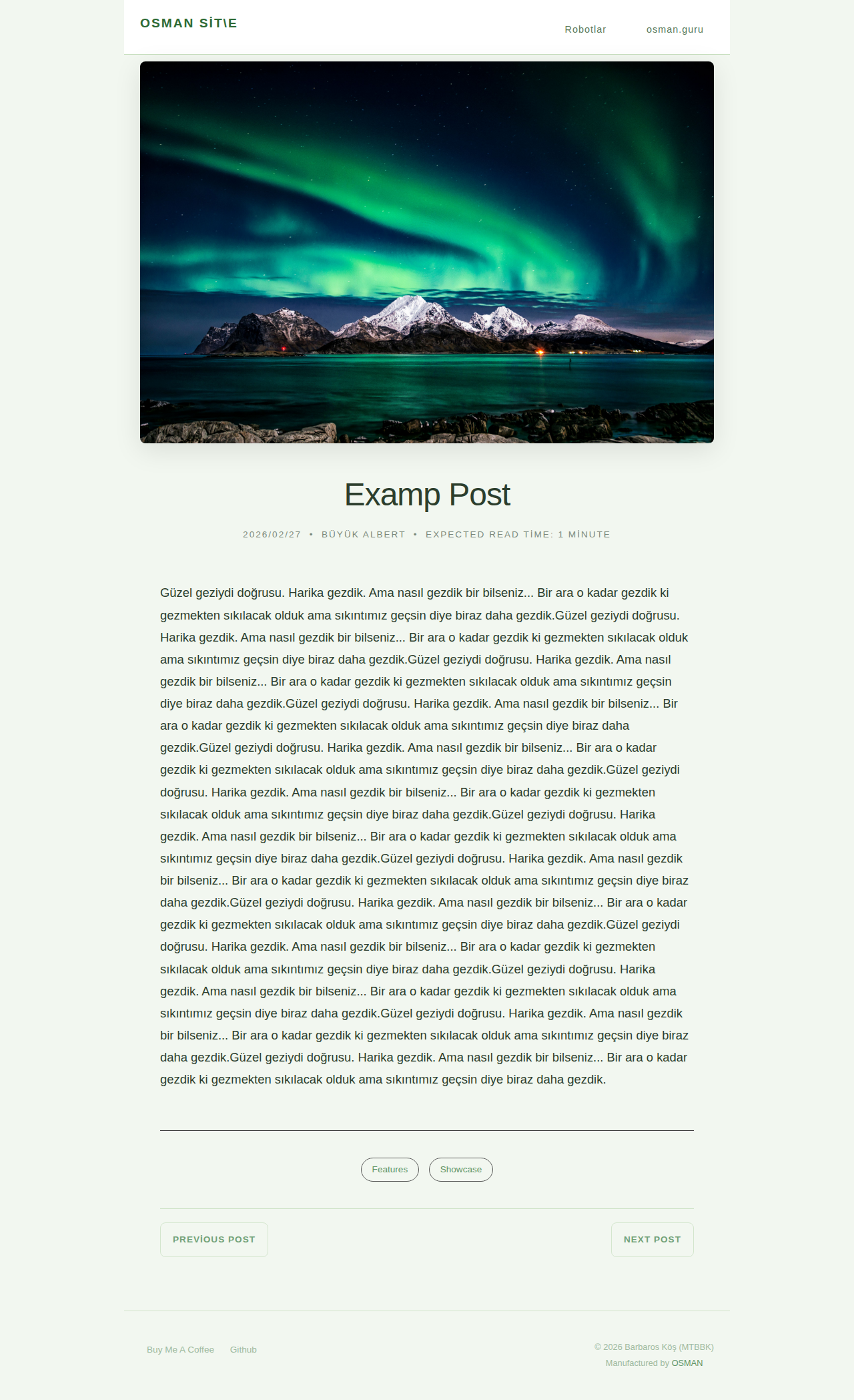 Post Page - gallery Forest