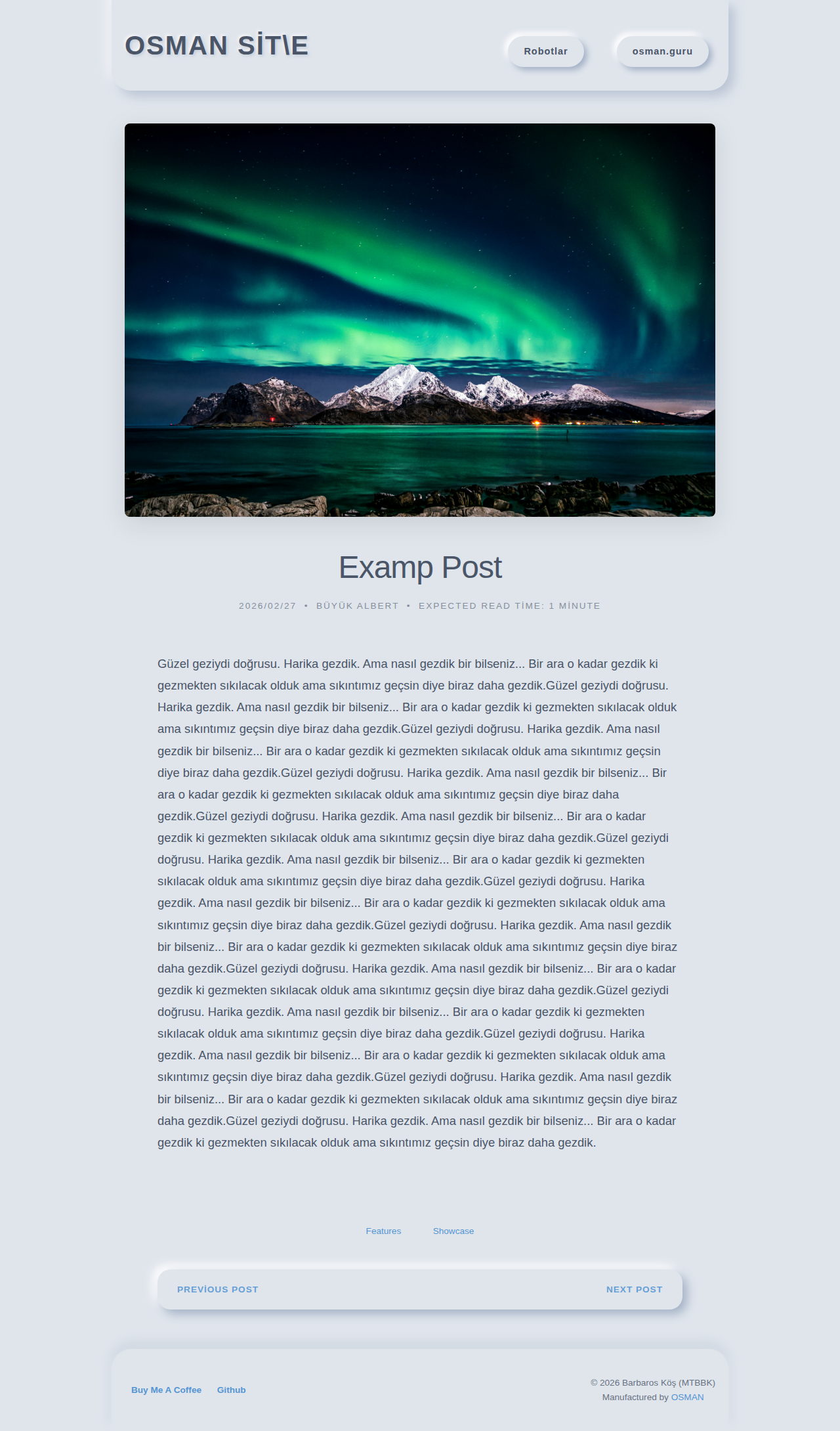 Post Page - gallery Neumorph