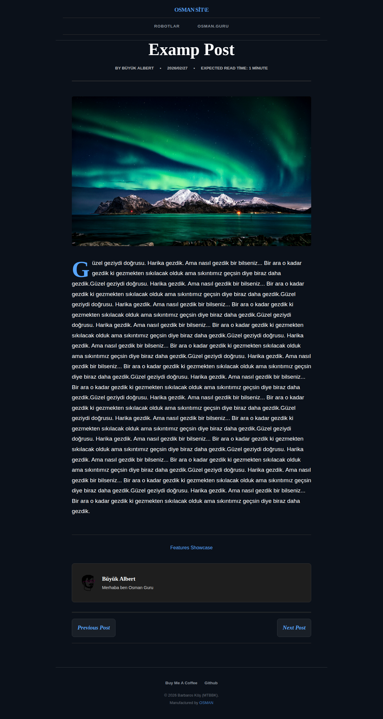 Post Page - magazine Space