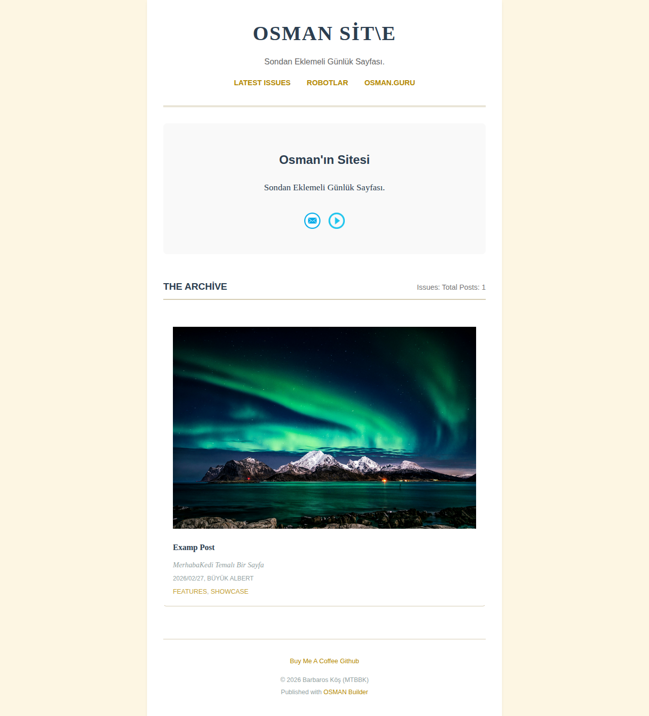Index Page - newsletter OldSchool