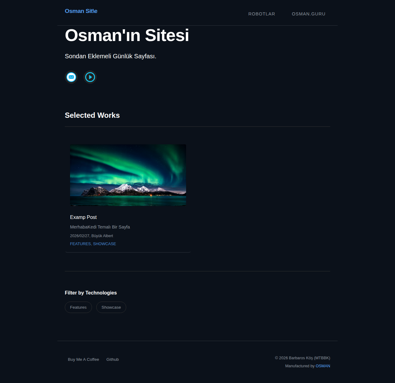 Index Page - portfolio Space