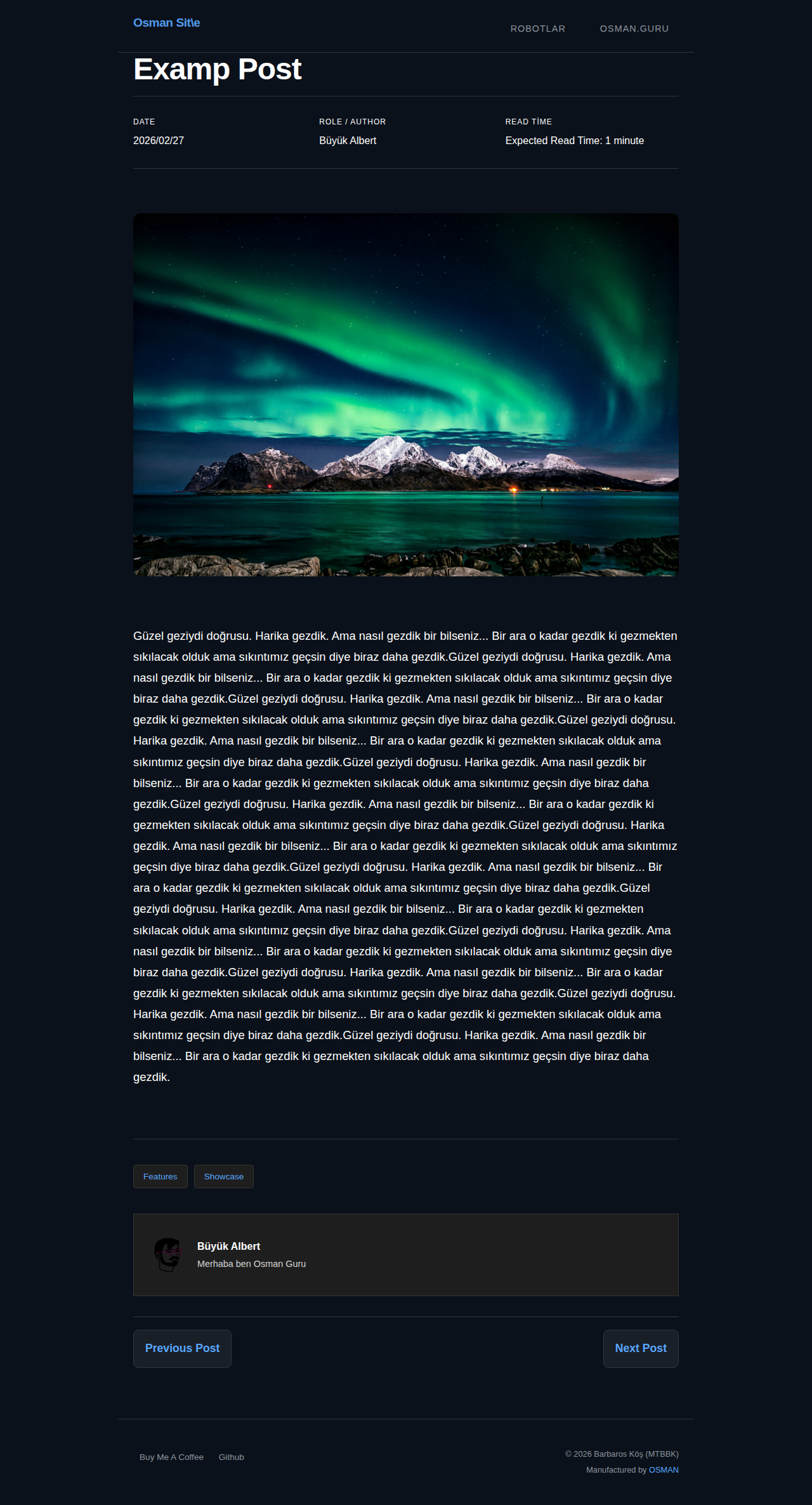 Post Page - portfolio Space
