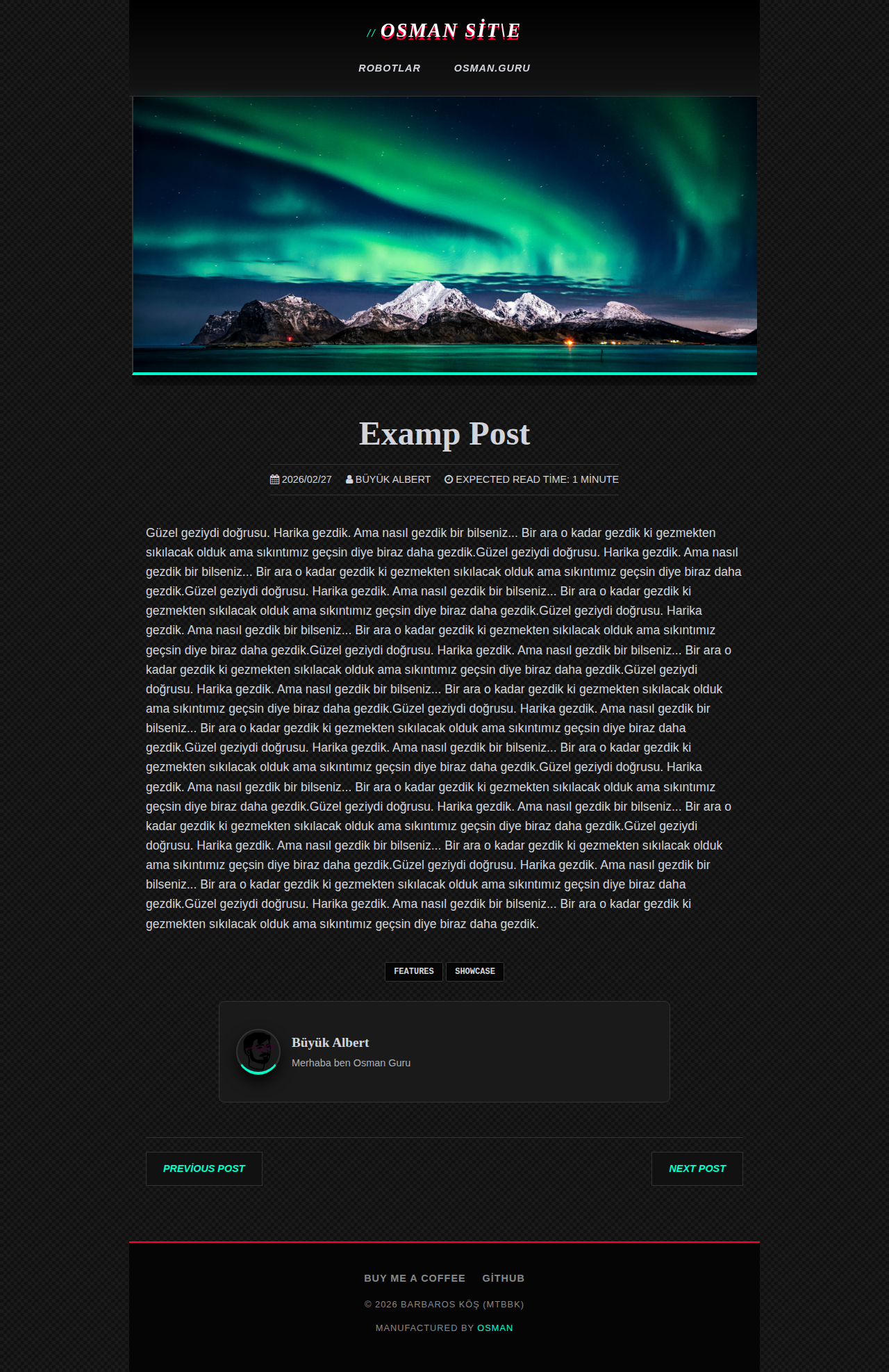 Post Page - recipe Neon