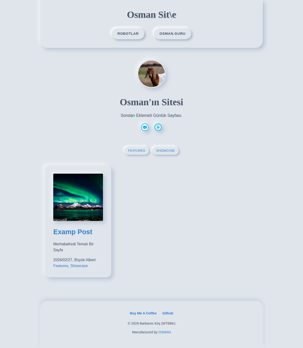 Index Page - recipe Neumorph
