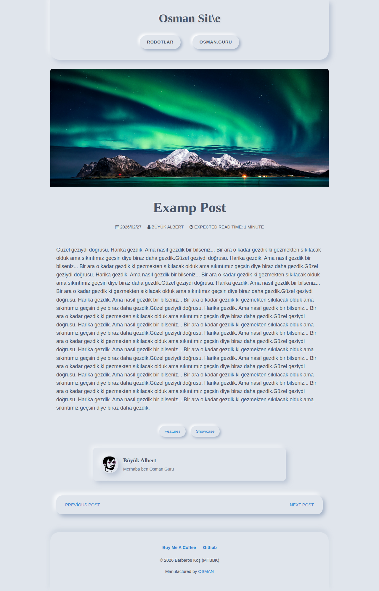 Post Page - recipe Neumorph